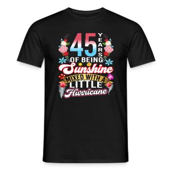 45 years of sunshine mixed with a small - Men's T-Shirt - black - Front - AI Model Male 178 light (178cm)