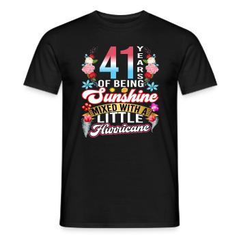 41 years of sunshine mixed with a small - Men's T-Shirt - black - Front - AI Model Male 178 light (178cm)