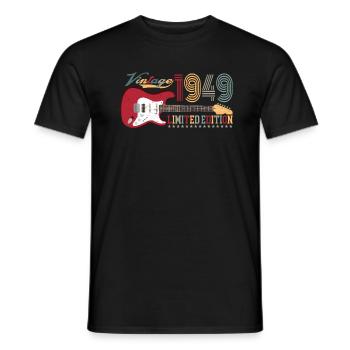 Vintage 1949 Limited Edition 73rd birthday | - Men's T-Shirt - black - Front - AI Model Male 178 light (178cm)