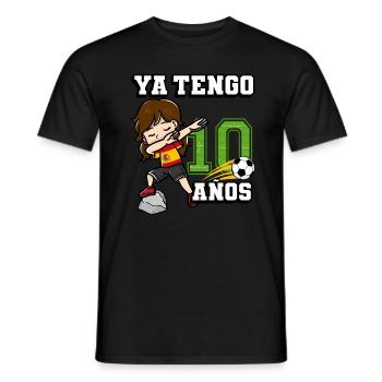 Fille de football C’est mon 10e anniversaire - T-shirt homme - noir - Devant - AI Model Male 178 light (178cm)