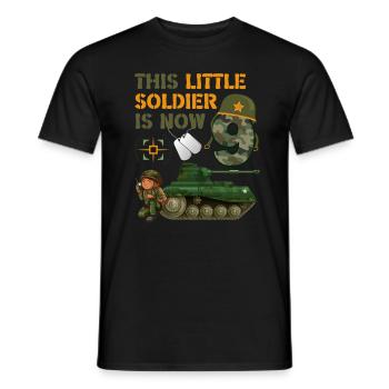 This little soldier is now 9 Army Tank 9. - Men's T-Shirt - black - Front - AI Model Male 178 light (178cm)