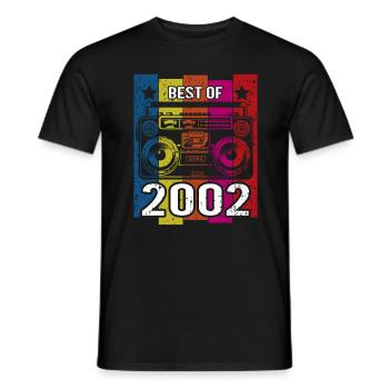 Best Of 2002 Stereo Radio Kassettenspieler - Männer T-Shirt - Schwarz - Vorne - AI Model Male 178 light (178cm)