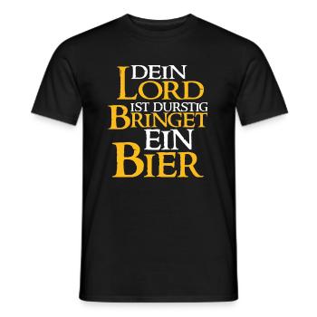 Dein Lord Ist Durstig Bringtet Ein Bier - Männer T-Shirt - Schwarz - Vorne - AI Model Male 178 light (178cm)