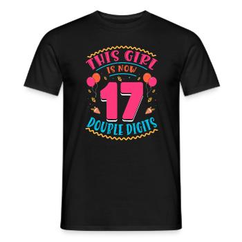 This Girl Is Now 17 | Cupcake Themed - Men's T-Shirt - black - Front - AI Model Male 178 light (178cm)