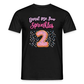 Donut Lose Your Sprinkles 2nd Birthday | Beignet - T-shirt homme - noir - Devant - AI Model Male 178 light (178cm)