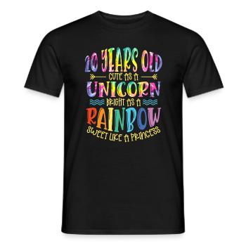 20 Jahre Alt Niedlich Wie Ein Einhorn Hell Wie - Männer T-Shirt - Schwarz - Vorne - AI Model Male 178 light (178cm)