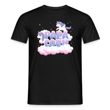 Papa Corn | Unicorn Birthday | Unicorn Theme | - Men's T-Shirt - black - Front - AI Model Male 178 light (178cm)