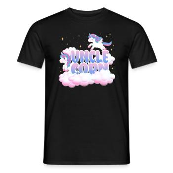 Uncle Corn | Unicorn Birthday | Unicorn Theme | - Men's T-Shirt - black - Front - AI Model Male 178 light (178cm)