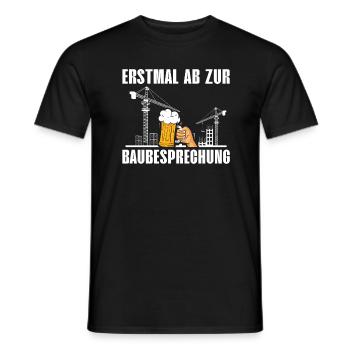 FIRST OFF TO THE BAUBESPRENCHUNG beer lovers - Men's T-Shirt - black - Front - AI Model Male 178 light (178cm)
