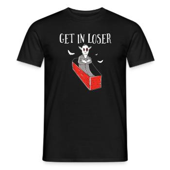 Get In Loser, Vampir-monster Im Sarg - Männer T-Shirt - Schwarz - Vorne - AI Model Male 178 light (178cm)