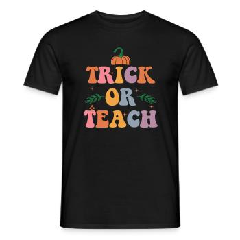 Truc ou friandise - Fête costumée d’Halloween à - T-shirt homme - noir - Devant - AI Model Male 178 light (178cm)