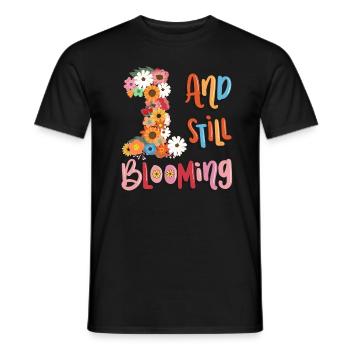 1 Et encore fleurir filles florales 1. - T-shirt homme - noir - Devant - AI Model Male 178 light (178cm)