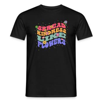 Spreading Kindness Like Flowers Bloom - Men's T-Shirt - black - Front - AI Model Male 178 light (178cm)