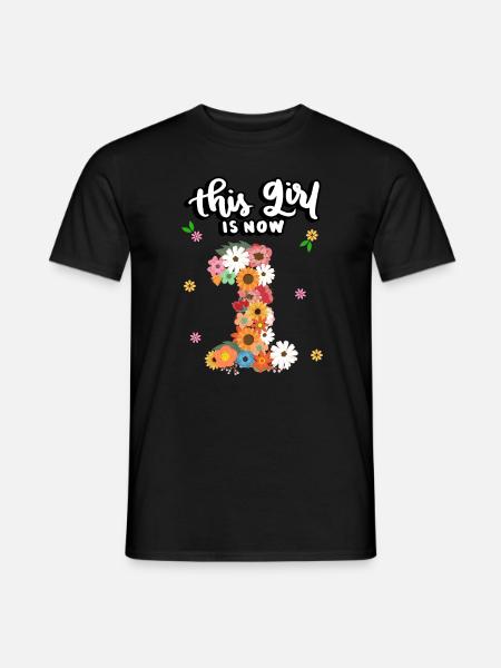 Dieses Mädchen Ist Jetzt 1, Bunte Blumen 1. - Männer T-Shirt - Schwarz