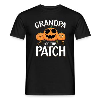 Grandfather The Patch Funny Halloween Pumpkins - Men's T-Shirt - black - Front - AI Model Male 178 light (178cm)