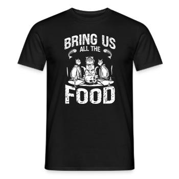 Apportez-nous tous de la nourriture Chats Effrayants - T-shirt homme - noir - Devant - AI Model Male 178 light (178cm)