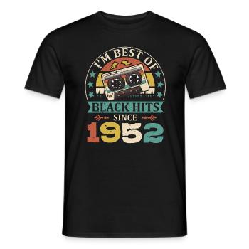 I'm Best Of Black Hits Since 1952 Kassette - Männer T-Shirt - Schwarz - Vorne - AI Model Male 178 light (178cm)