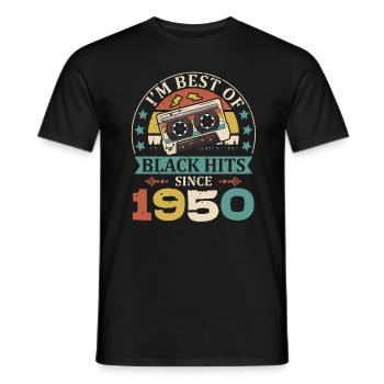 I’m Best Of Black Hits Since 1950 Cassette - T-shirt homme - noir - Devant - AI Model Male 178 light (178cm)