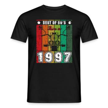 Best Of 90's Born 1997 Classic Motorcycle - Men's T-Shirt - black - Front - AI Model Male 178 light (178cm)
