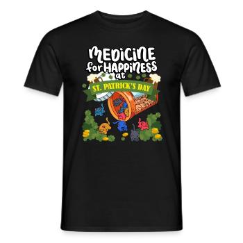 Médecine au bonheur le jour de la Saint-Patrick - - T-shirt homme - noir - Devant - AI Model Male 178 light (178cm)