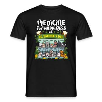 Médecine au bonheur le jour de la Saint-Patrick - - T-shirt homme - noir - Devant - AI Model Male 178 light (178cm)