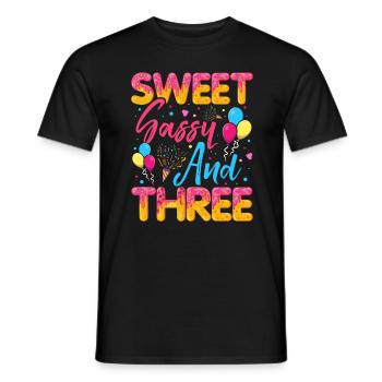 Blaireau effronté sucré et trois saupoudrages délicieux - T-shirt homme - noir - Devant - AI Model Male 178 light (178cm)
