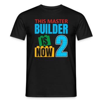 This Builder Is Now 2, Toy Blocks 2. - Men's T-Shirt - black - Front - AI Model Male 178 light (178cm)