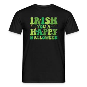Irish You Une joyeuse fête d'Halloween - T-shirt homme - noir - Devant - AI Model Male 178 light (178cm)