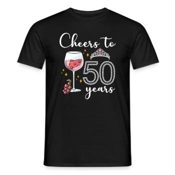 Cheers to 50 years of grapes To celebrate The - Men's T-Shirt - black - Front - AI Model Male 178 light (178cm)