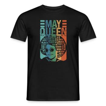 May - Month of birth of the Queen - Celebrate the - Men's T-Shirt - black - Front - AI Model Male 178 light (178cm)