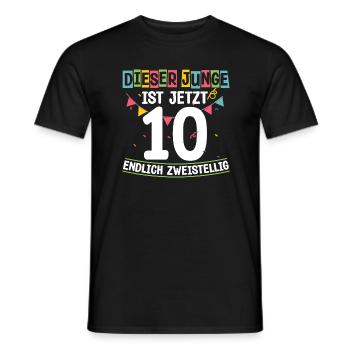 Dieser Junge Ist Jetzt 10 Endlich Zweistellig - Männer T-Shirt - Schwarz - Vorne - AI Model Male 178 light (178cm)