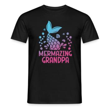 Erstaunlicher Großvater Fantasie Meerjungfrau - Männer T-Shirt - Schwarz - Vorne - AI Model Male 178 light (178cm)
