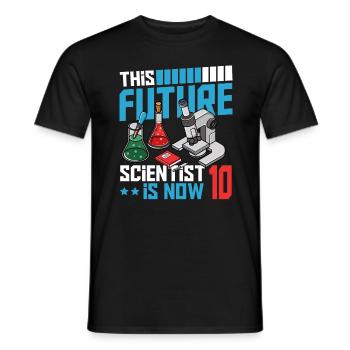 Diese Zukünftige Wissenschaftlerin Ist Jetzt 10 - Männer T-Shirt - Schwarz - Vorne - AI Model Male 178 light (178cm)