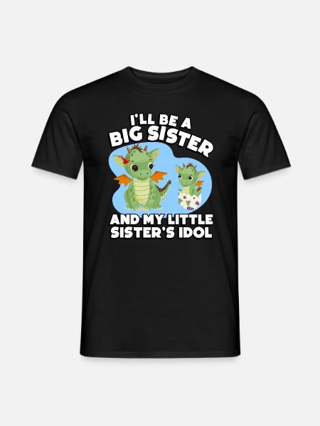 Jeg skal være storesøster og idolet - Mænd T-shirt - sort