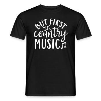 Mais la première musique country - T-shirt homme - noir - Devant - AI Model Male 178 light (178cm)