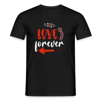 L’amour pour toujours - T-shirt homme - noir - Devant - AI Model Male 178 light (178cm)