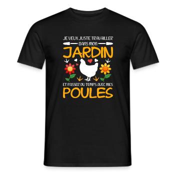 Drôle Jardinier Citation Jardinage Cool Jardinier - T-shirt homme - noir - Devant - AI Model Male 178 light (178cm)