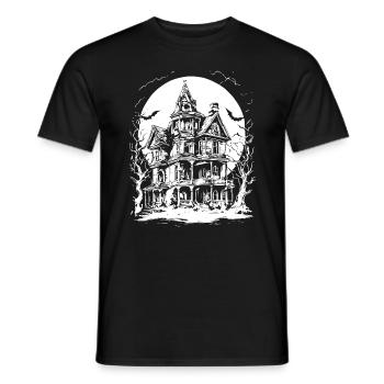 Horror Haus Halloween Design - Männer T-Shirt - Schwarz - Vorne - AI Model Male 178 light (178cm)