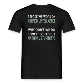 Artificial Intelligence - Men's T-Shirt - black - Front - AI Model Male 178 light (178cm)