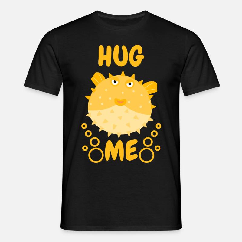 Umarme mich Kugelfisch - Männer T-Shirt - Schwarz