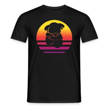 Koala Retro Style Vintage - Men's T-Shirt - black - Front - AI Model Male 178 light (178cm)