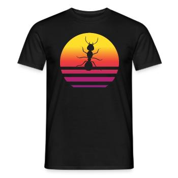Fourmi Rétro Style Vintage - T-shirt homme - noir - Devant - AI Model Male 178 light (178cm)