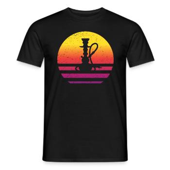 Wasserpfeife Retro Style Vintage - Männer T-Shirt - Schwarz - Vorne - AI Model Male 178 light (178cm)