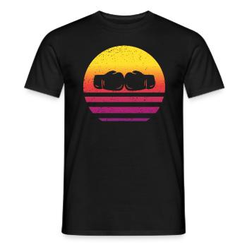 Boxen Retro Style Vintage - Männer T-Shirt - Schwarz - Vorne - AI Model Male 178 light (178cm)