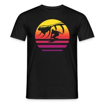 Surfen Retro Style Vintage - Männer T-Shirt - Schwarz - Vorne - AI Model Male 178 light (178cm)