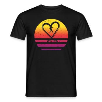 Crochet de pêche Retro Style Vintage - T-shirt homme - noir - Devant - AI Model Male 178 light (178cm)