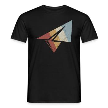 Paper Plane Retro Style Vintage - T-shirt homme - noir - Devant - AI Model Male 178 light (178cm)