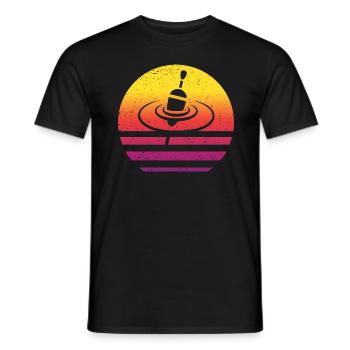 Pose Pêche Nageur Rétro Style Vintage - T-shirt homme - noir - Devant - AI Model Male 178 light (178cm)