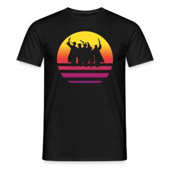 Cérémonie de remise des diplômes Retro Style Vintage - T-shirt homme - noir - Devant - AI Model Male 178 light (178cm)