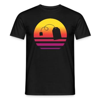 Sachets de thé Retro Style Vintage - T-shirt homme - noir - Devant - AI Model Male 178 light (178cm)